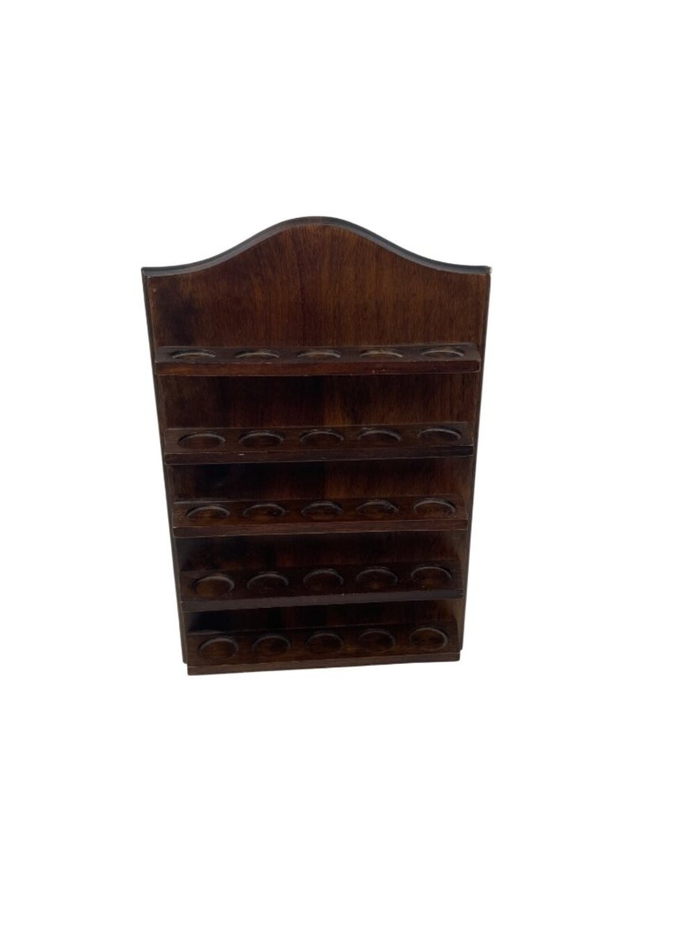 Wooden Thimble Display Shelf With 5 Tiers Dark Finish Holds Up To 25 Thimbles